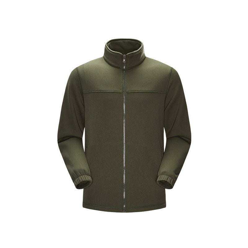 Herren Technische Fleecejacke mit hohem Stehkragen, durchgehendem Reißverschluss und elastischen Bündchen Drune