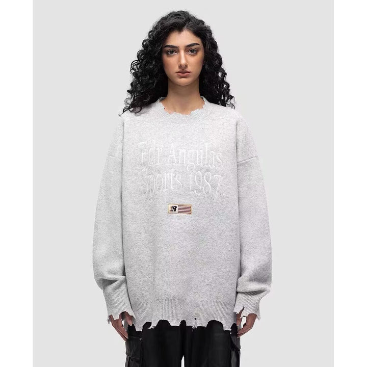 Herren Grobstrickpullover mit einzigartigem Grafikdesign Drune