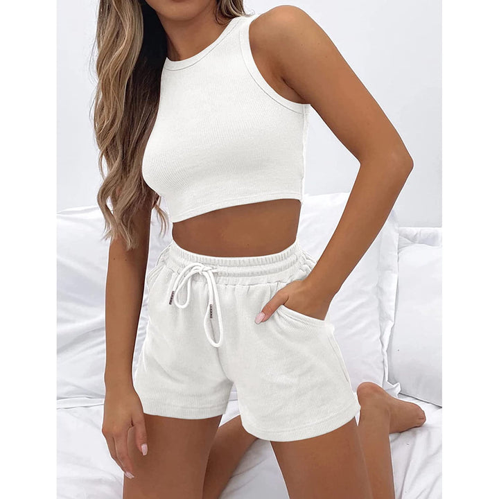 Damen hochwertiges Sport-Set mit Racerback-Top und Shorts Drune