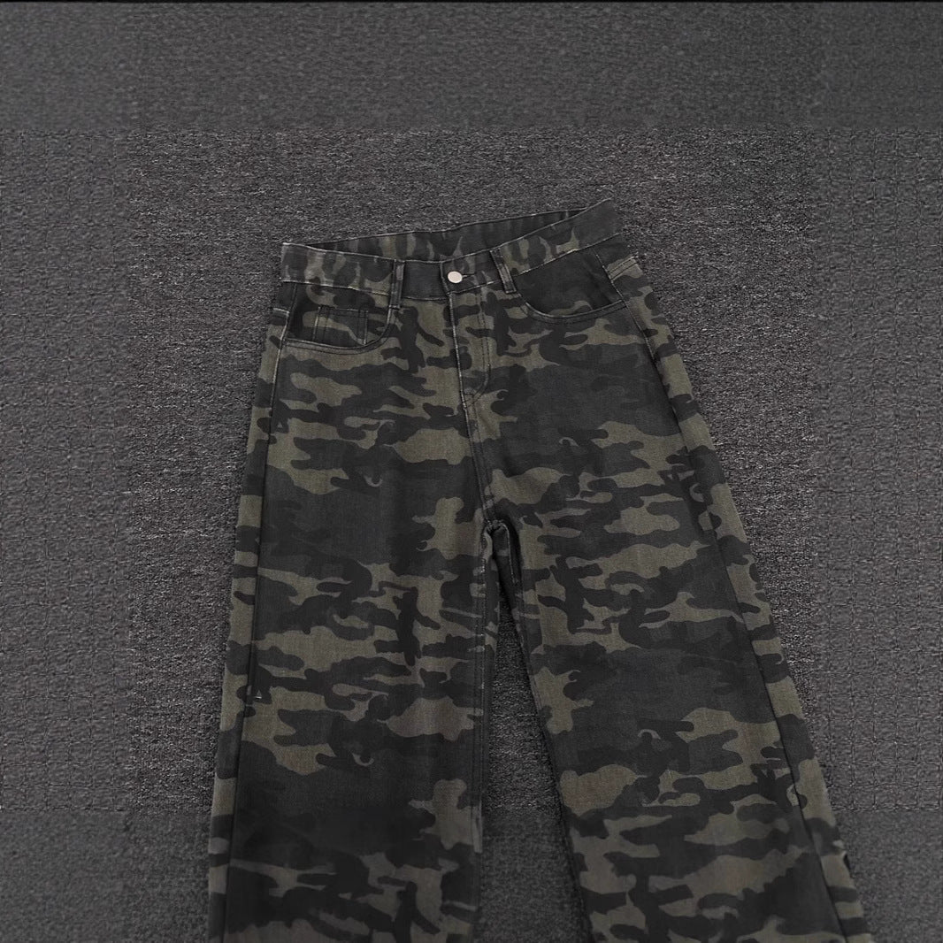Damen Modische Camouflage Cargo-Hose Drune
