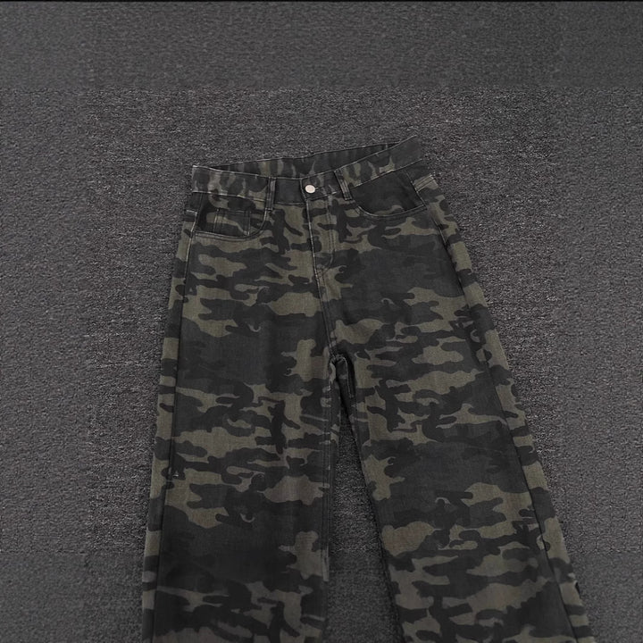 Damen Modische Camouflage Cargo-Hose Drune