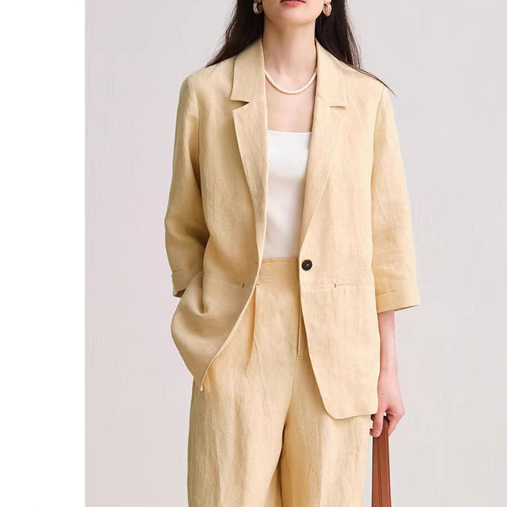 Damen Bequeme und elegante Leinenhose Drune
