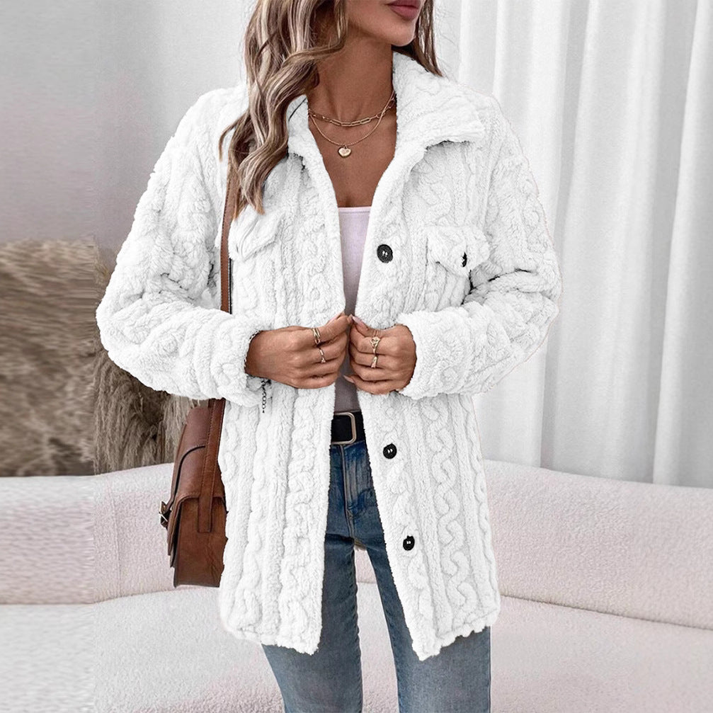 Damen Strickjacke mit Struktur und aufgesetzten Taschen Drune