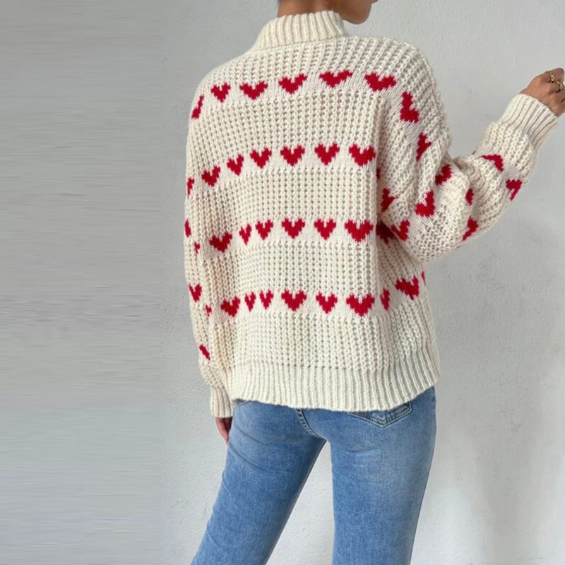 Drune | Herzstrickpullover Mit Romantischem Stil