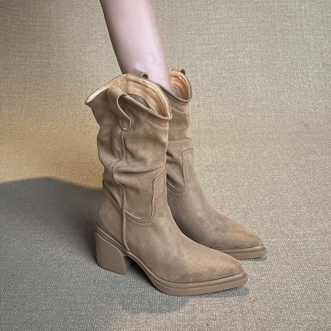 Damen Modische und bequeme Stiefeletten Drune