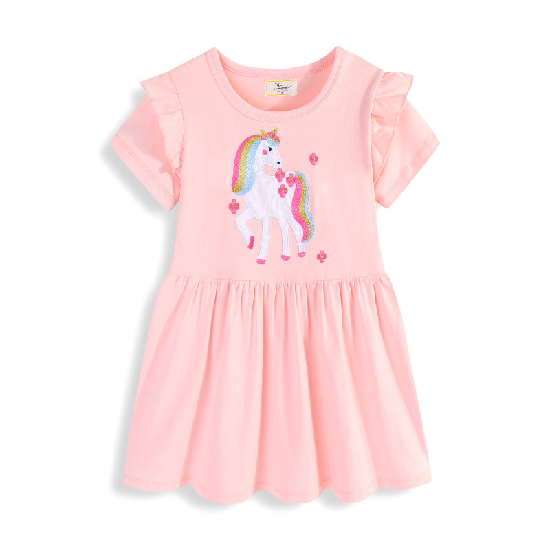Mädchen Tüllkleid mit niedlichem Einhornmotiv Drune