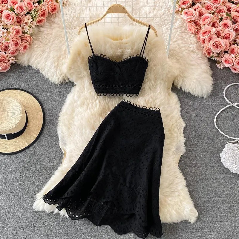 Drune | Top and skirt with ruffles