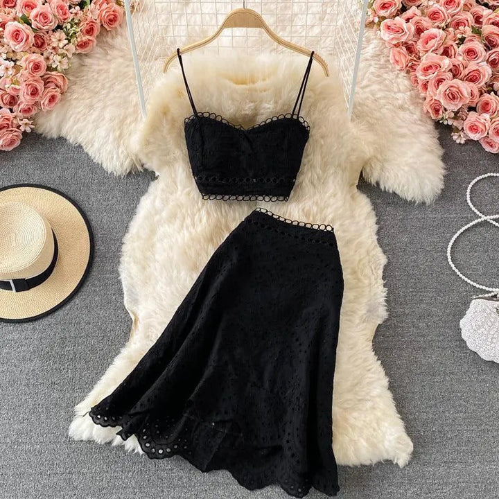 Drune | Top and skirt with ruffles
