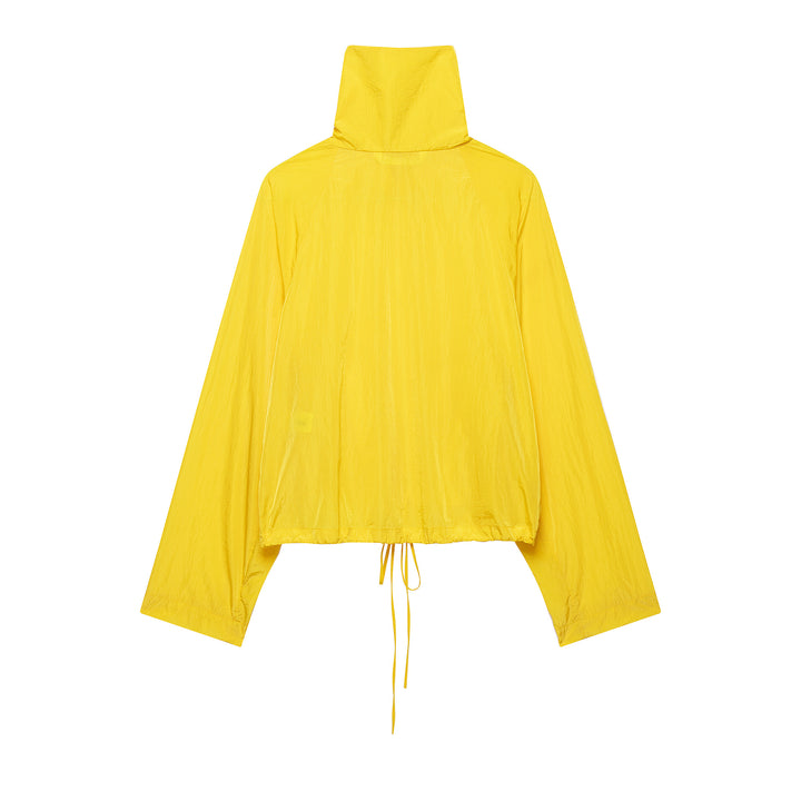 Damen Leichte wattierte Windjacke mit Stehkragen und Polka‑Dot‑Print Drune