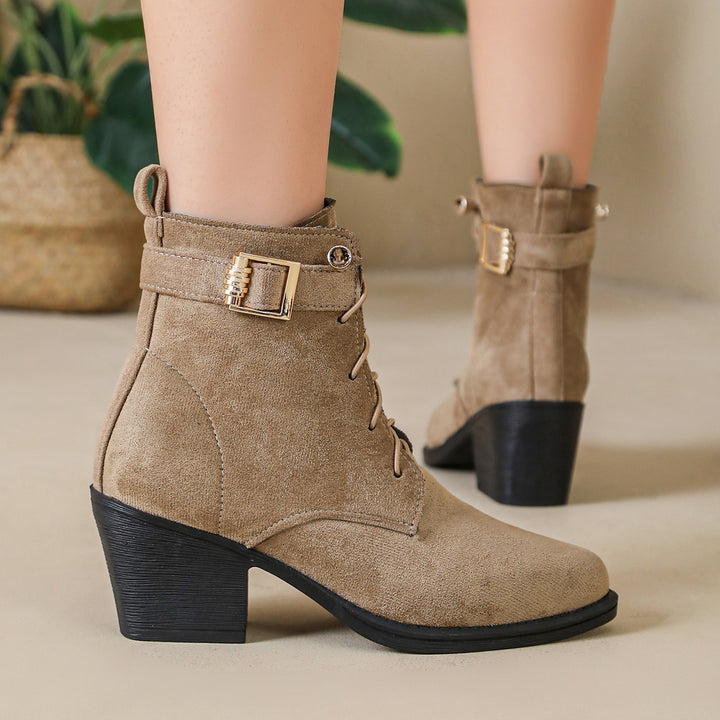 Damen Chic Schnür-Stiefeletten Drune