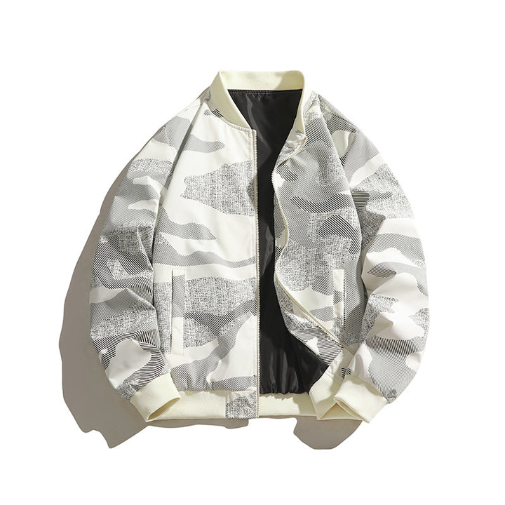 Herren Modische Bomberjacke mit Camouflage-Design Drune