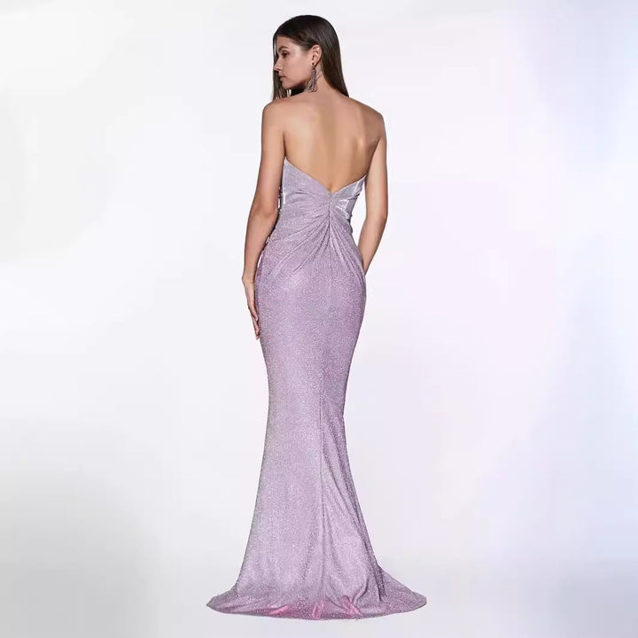 Damen Glamouröses Abendkleid mit seitlichem Schlitz Drune