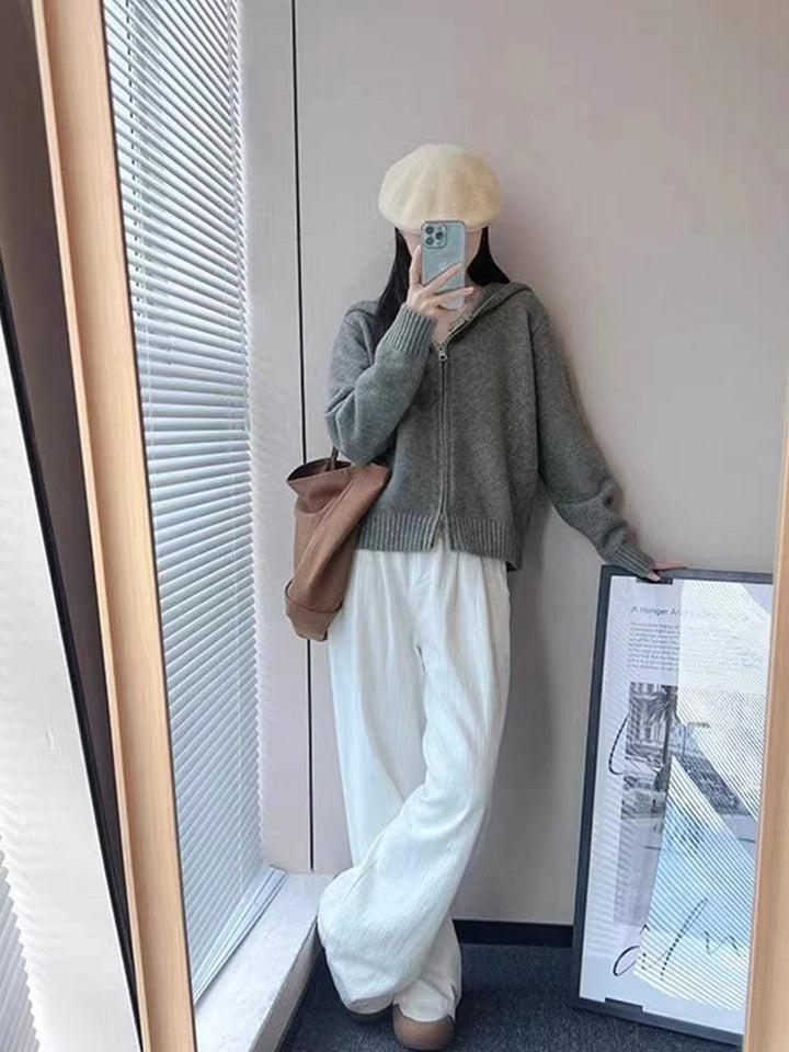 Damen Strickjacke mit Kordeldetails und lässigem Schnitt Drune