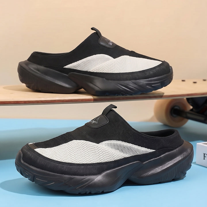 Unisex Slip-On Clog-Sneaker mit dicker Profilsohle und atmungsaktivem Mesh-Oberschuh Drune