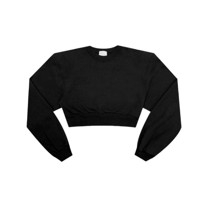Damen gemütlicher Cropped-Pullover Drune