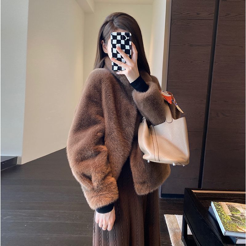 Damen kuschelige Teddyjacke Drune
