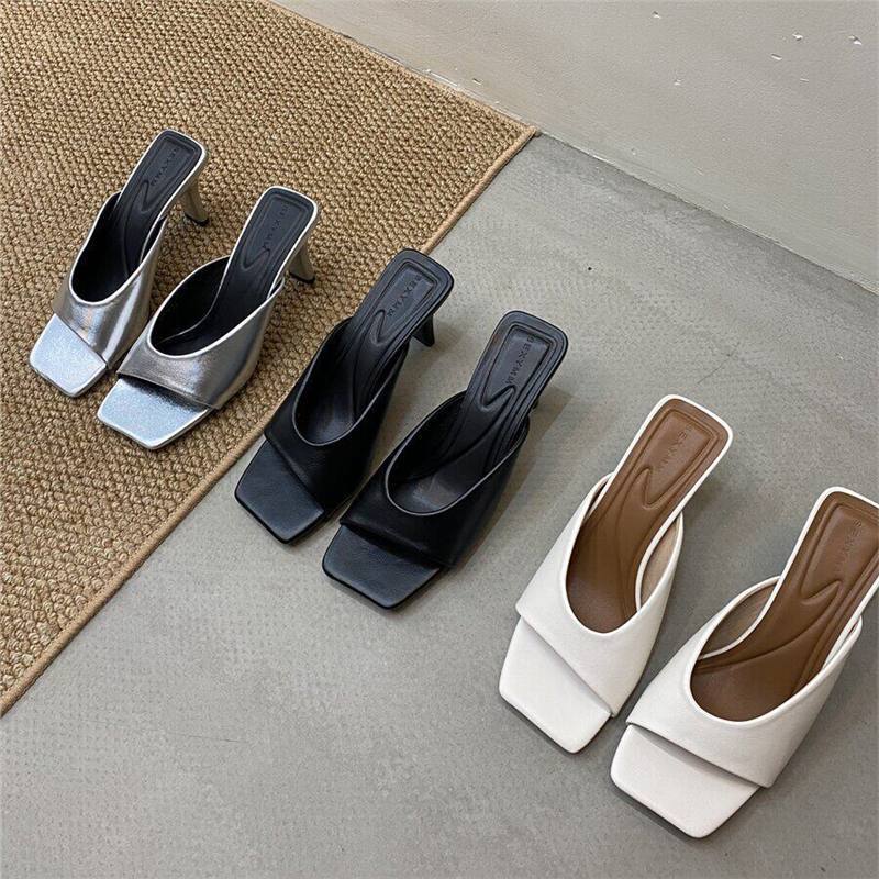 Damen elegante Mules mit geschwungenem Design Drune