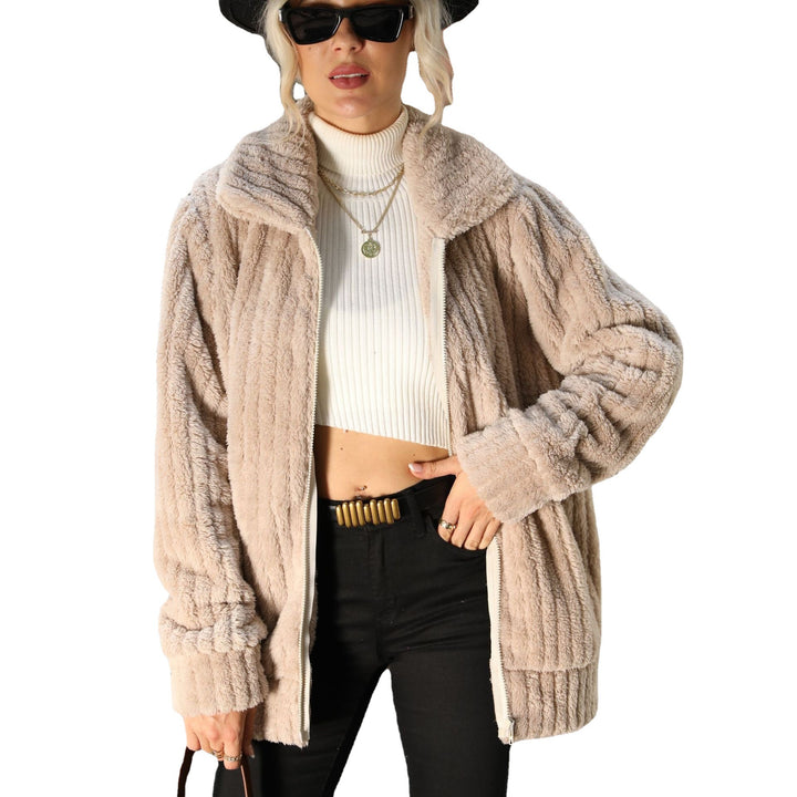 Damen Kuschelige Fleecejacke Drune