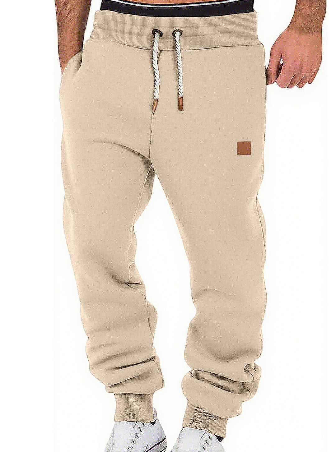 Herren Relax-Fit Fleece-Jogginghose mit Bündchen und Kordelzug Drune