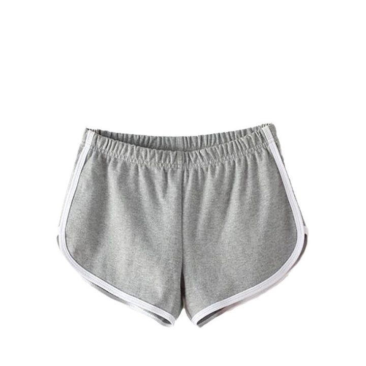 Damen Sportliche Shorts mit elastischem Bund und Kontraststreifen Drune