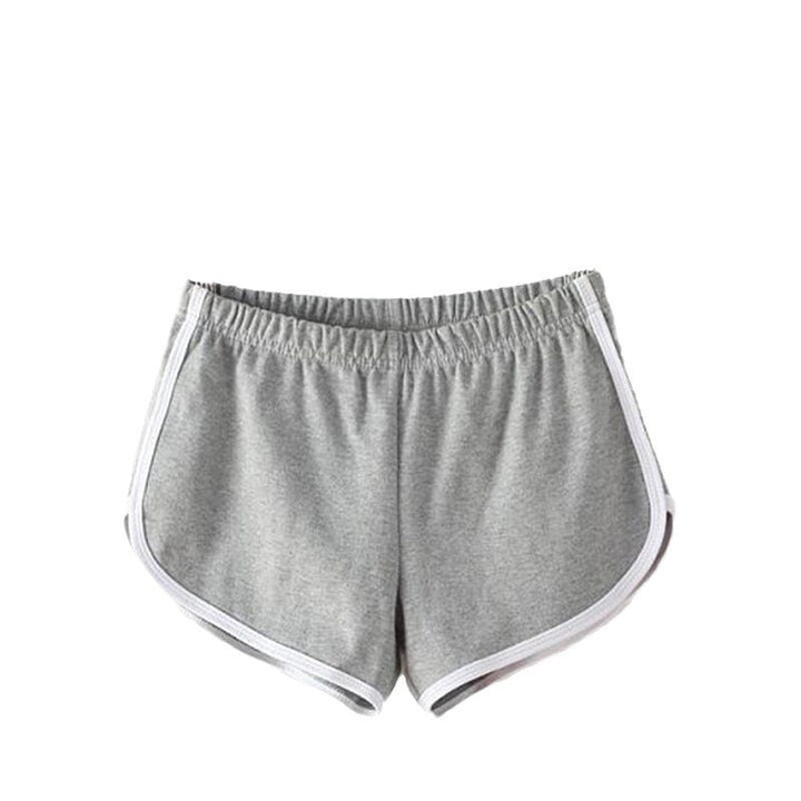 Damen Sportliche Shorts mit elastischem Bund und Kontraststreifen Drune