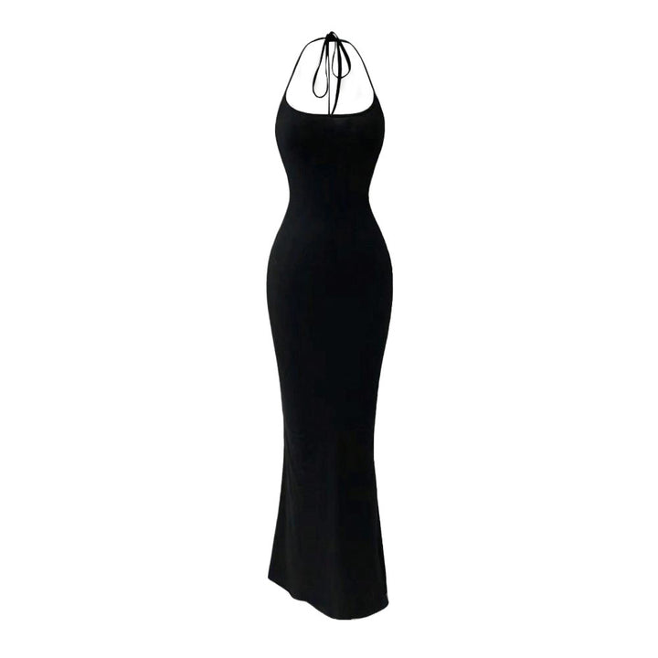 Damen figurbetontes Maxikleid mit haltem Design und schlankem Schnitt Drune
