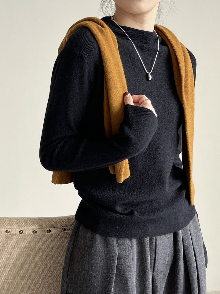 Drune Halbturtleneck gebürsteter Soft-Touch-Pullover