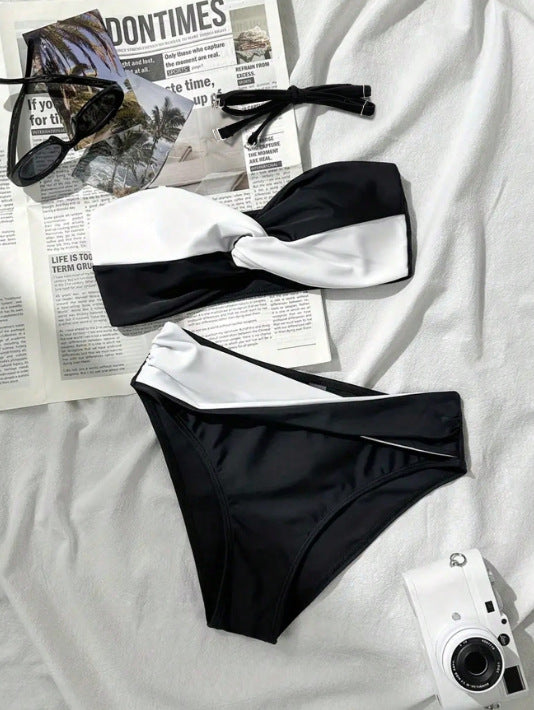 Damen Bandeau-Bikini mit stylischem Wickel-Design Drune