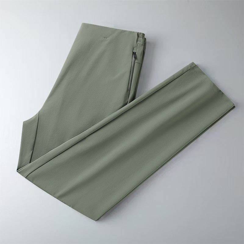 Damen Elegante Stretch-Hose mit Reißverschlusstasche und geradem Schnitt Drune