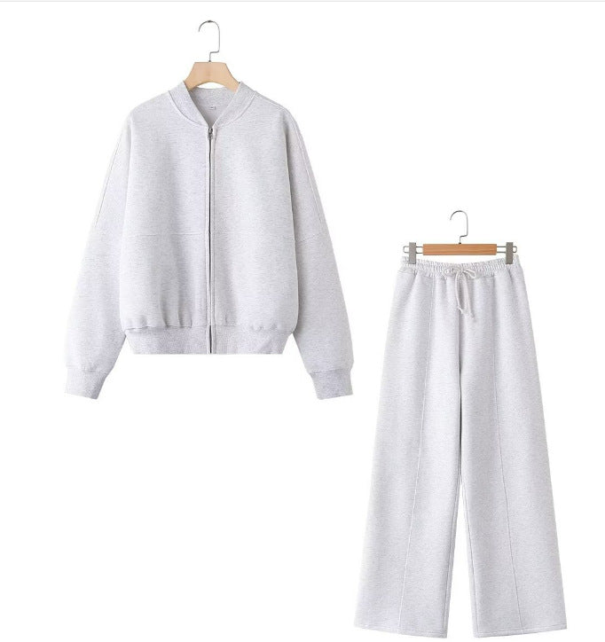 Damen 300+ minimalistische Oversize‑Bomberjacke mit durchgehendem Reißverschluss und gerippten Bündchen Drune