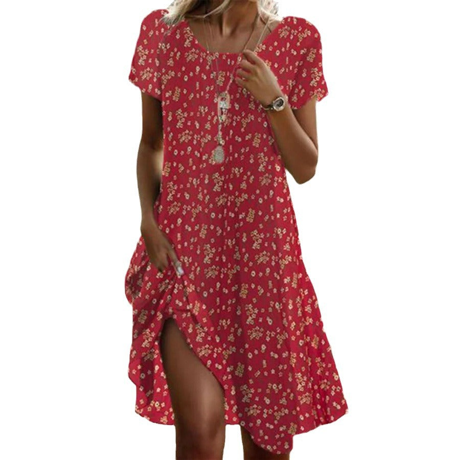 Damen Freizeitkleid mit asymmetrischem Saum und Taschen Drune