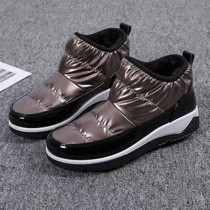 Damen nan gesteppte Winter-Sneaker-Boots mit Thermofutter, elastischem Schaft und rutschfester Profilsohle Drune
