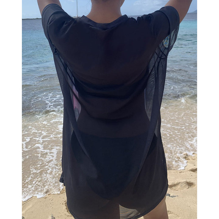 Damen Strand-T-Shirt mit tropischem Grafikdesign Drune