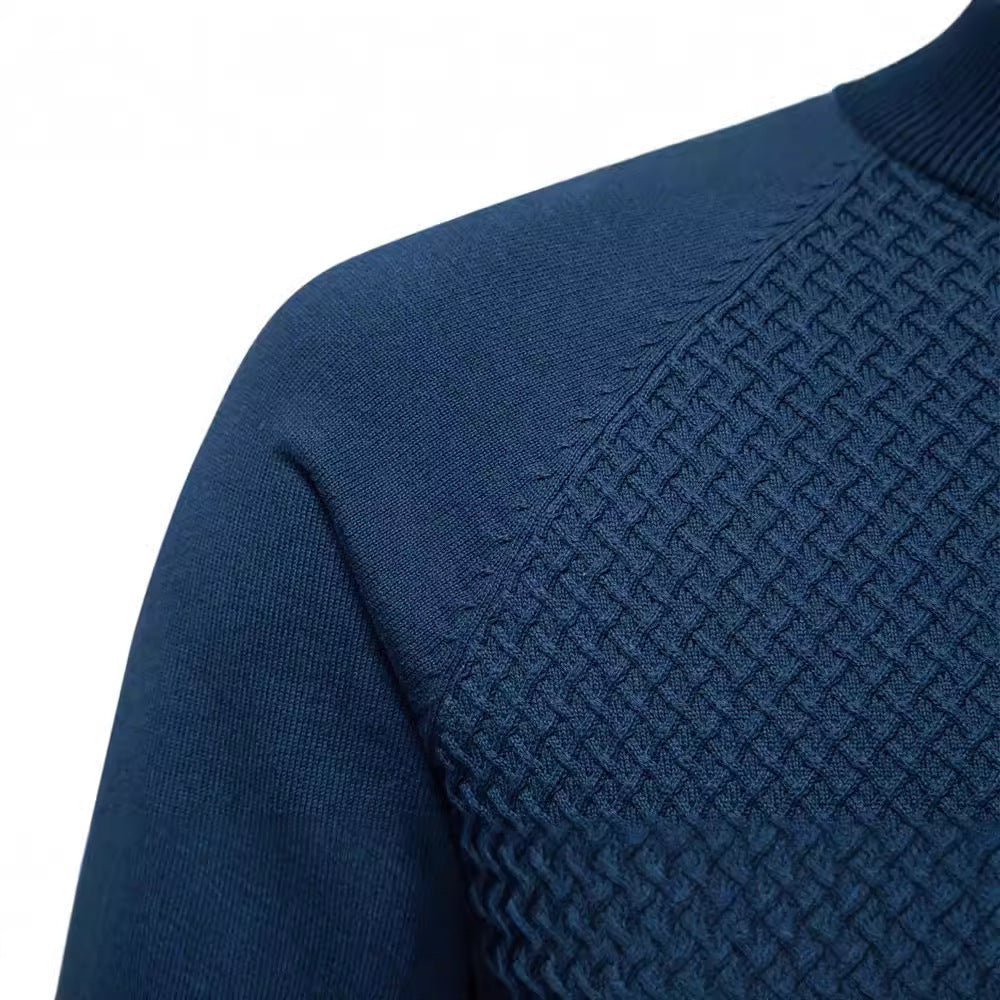 Herren Strickpullover mit modernem Strukturmuster und Rundhalsausschnitt Drune