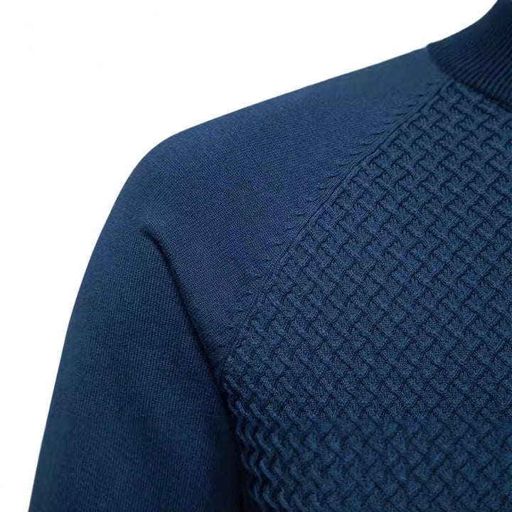 Herren Strickpullover mit modernem Strukturmuster und Rundhalsausschnitt Drune