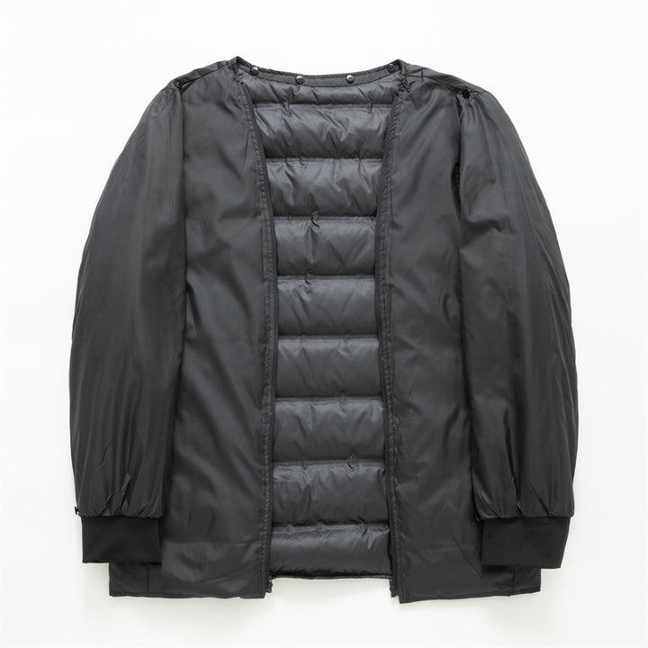 Herren wasserdichter zweilagiger Mantel mit gesteppter Innenjacke und Kapuze Drune