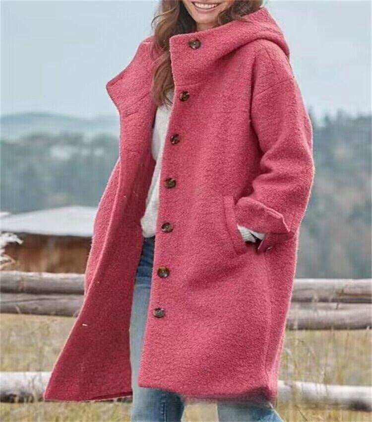 Damen Oversized Wollmantel Drune
