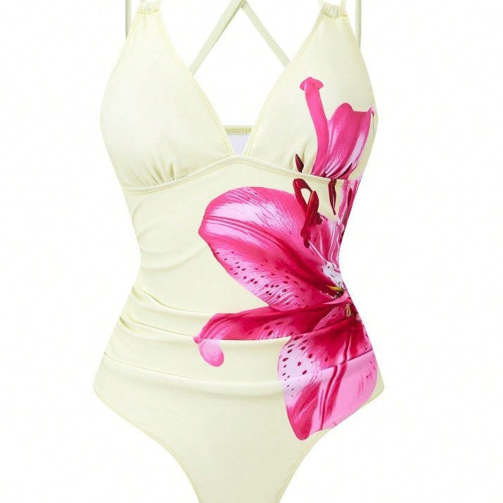 Damen Badeanzug mit elegantem Blumenprint Drune