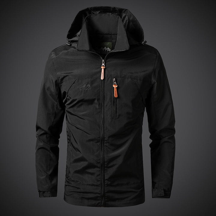 Herren Leichte Outdoor-Jacke mit verstellbarer Kapuze Drune