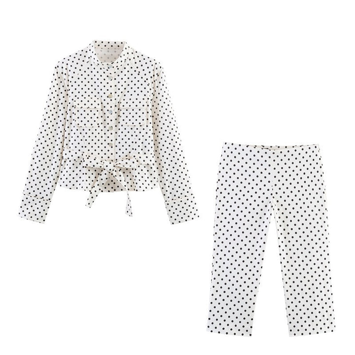 Damen Modische Culotte-Hosen im zeitlosen Punkte-Design Drune
