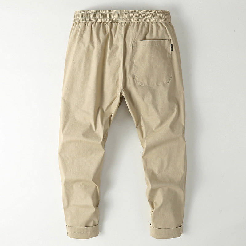 Herren Elastische Chino-Jogger mit tailliertem Tapered-Schnitt und aufgesetzter Gesäßtasche Drune