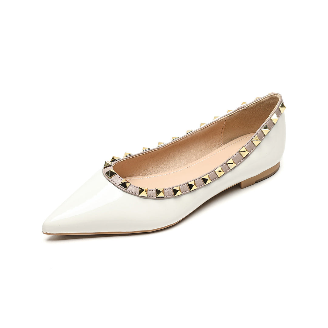 Damen Ballerinas mit Nietenverzierung Drune