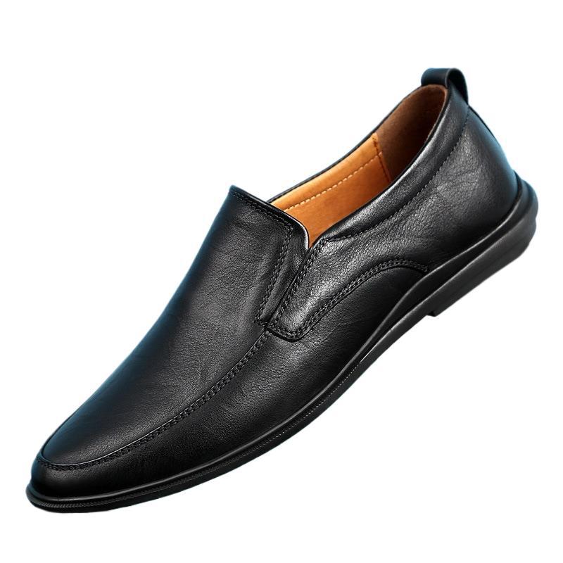 Herren Elegante Slip-On Lederslipper Drune