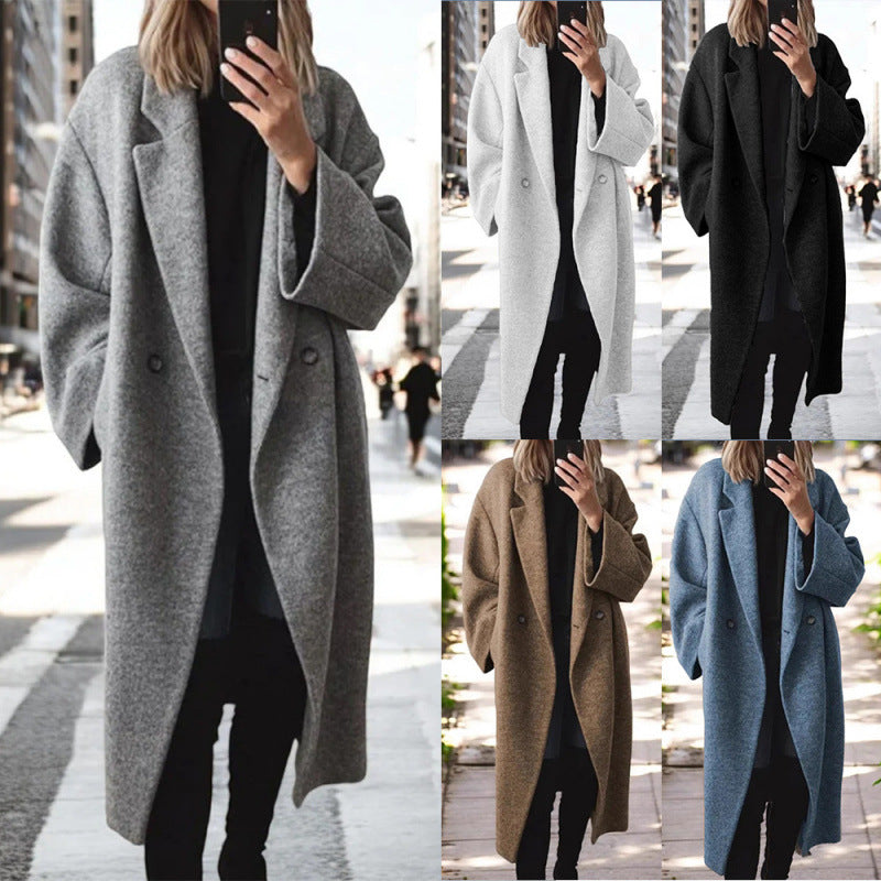 Damen Oversize Wollmantel Drune