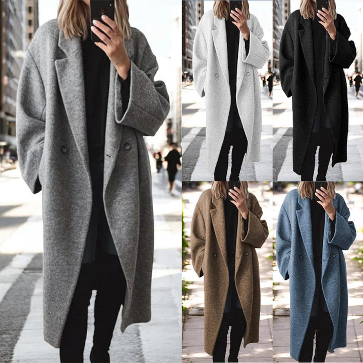 Damen Oversize Wollmantel Drune