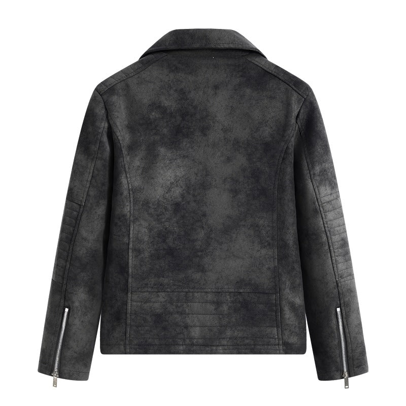 Herren Modische Kunstleder-Blousonjacke Drune