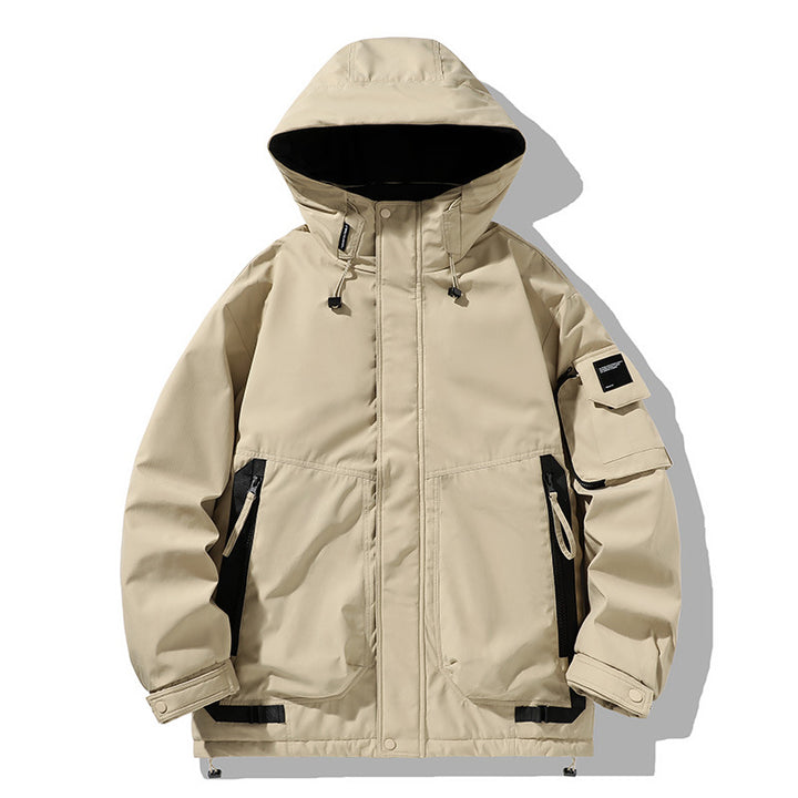 Herren Multifunktionale wetterfeste Parka mit Kapuze Drune