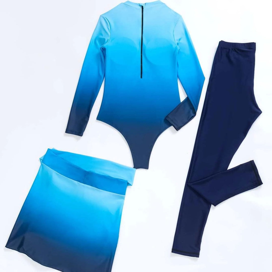 Damen Sportlicher UV-Schutz-Schwimmanzug mit kurzen Ärmeln und Wickeldesign Drune