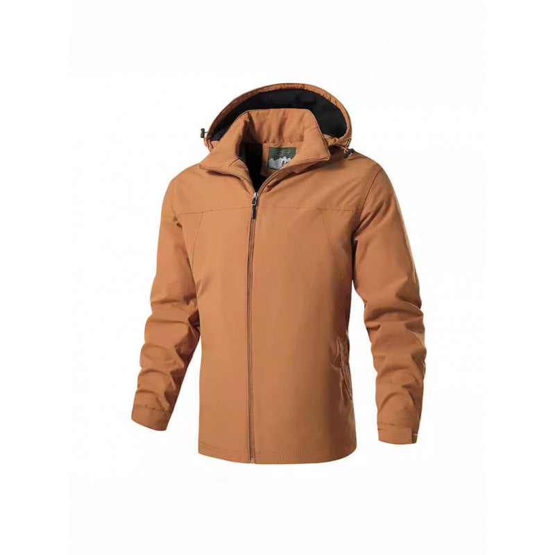 Herren leichte Outdoorjacke mit Kapuze Drune