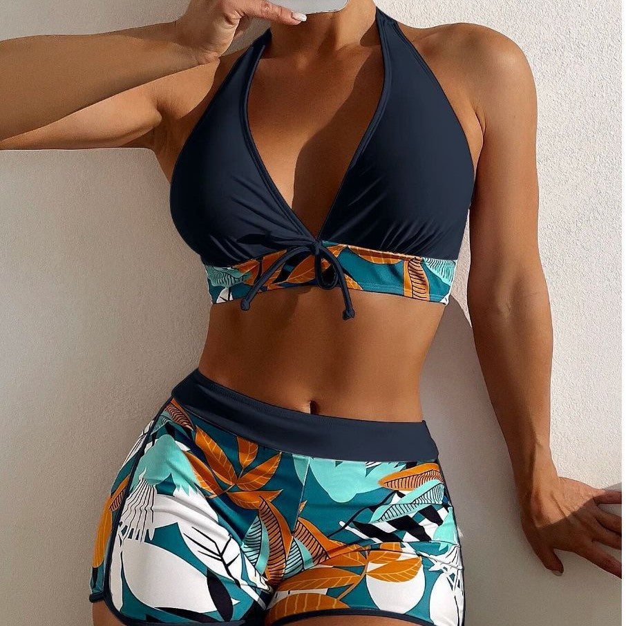 Damen Sportliches Bikiniset mit floralem Design Drune